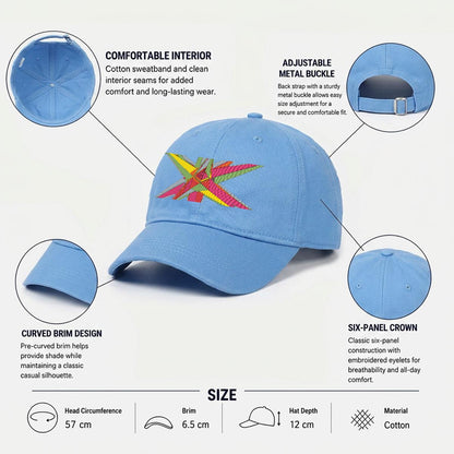 Embroidery Soft-Crown Flat Cap