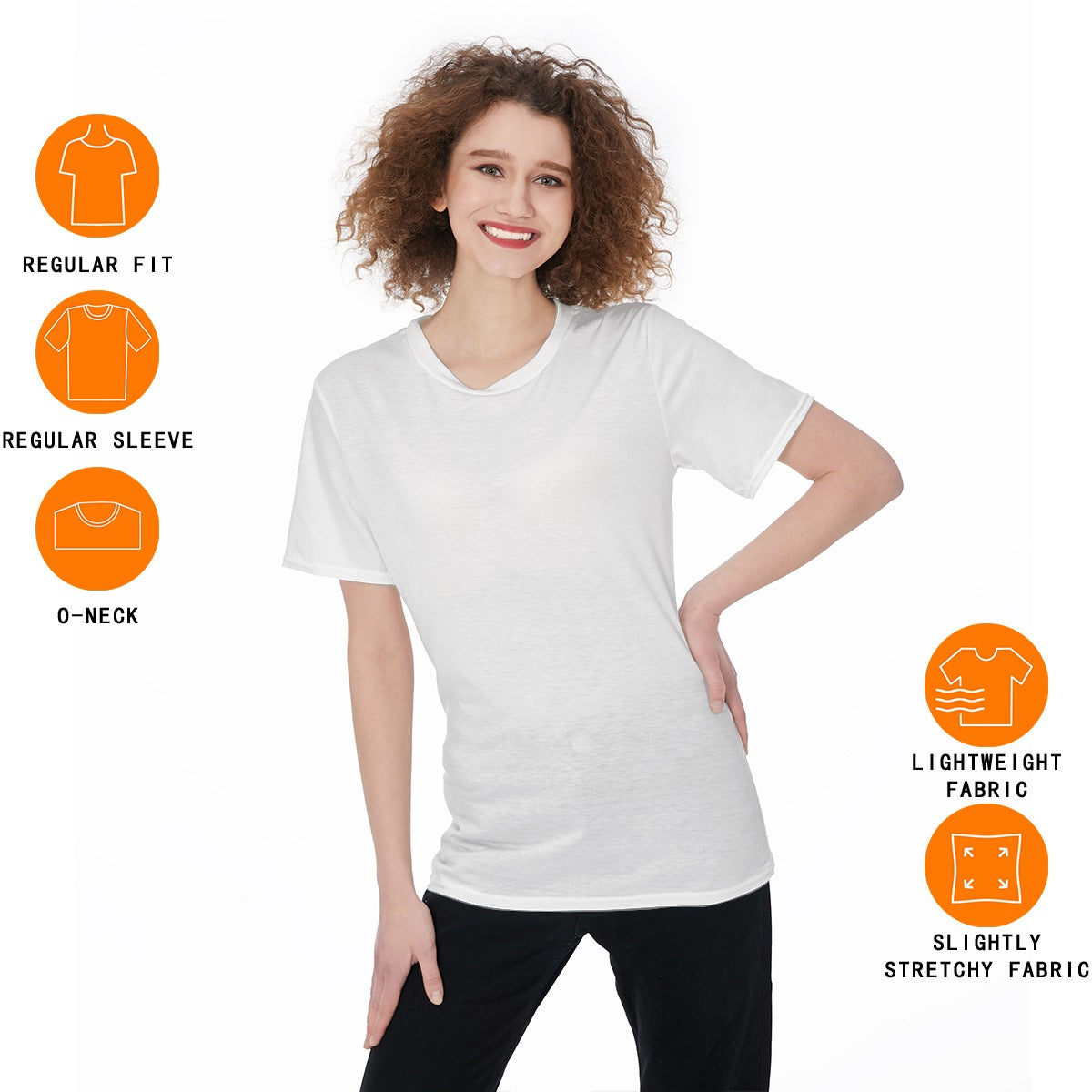 All-Over Print Women's O-Neck T-Shirt|180 GSM Jersey