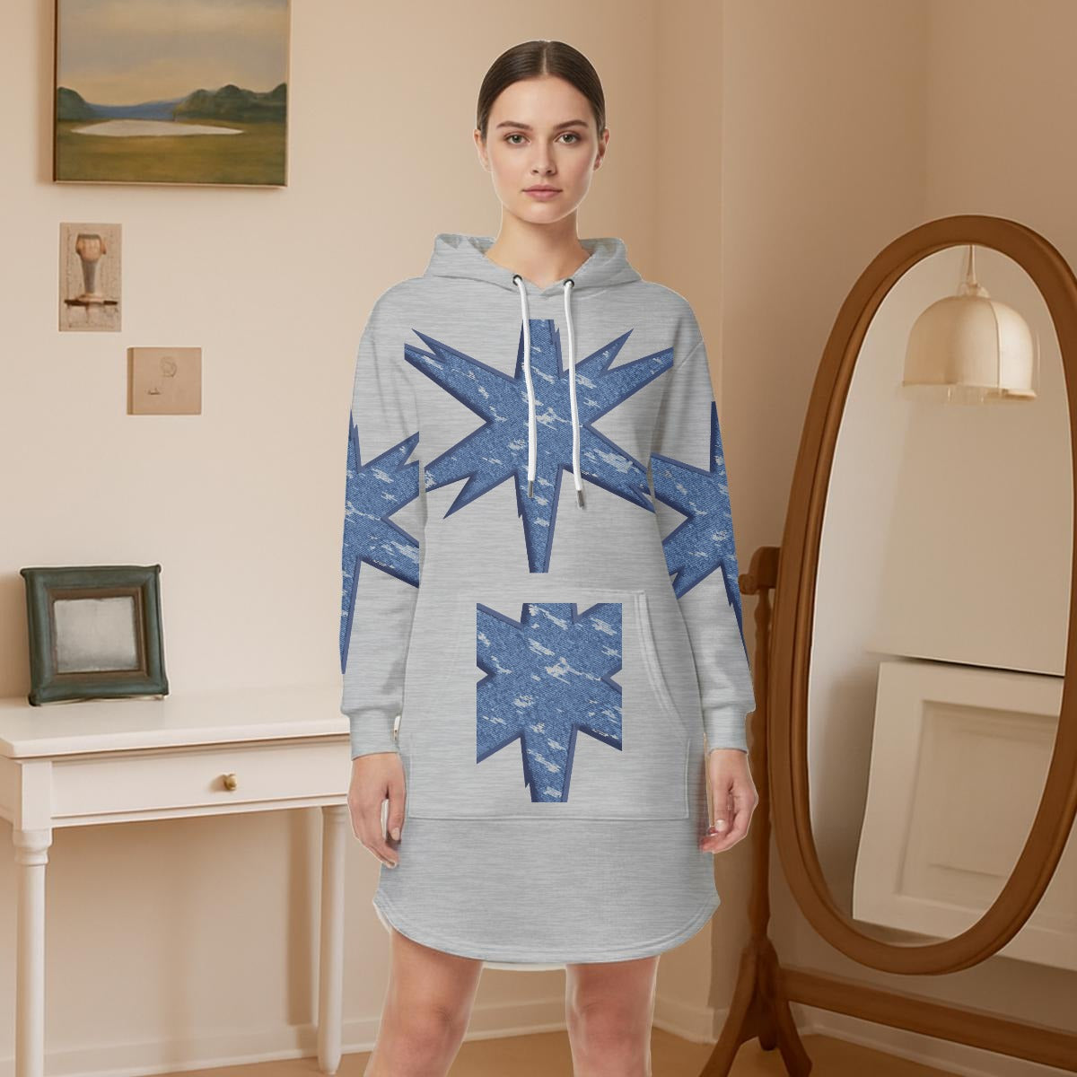 Women’s Hoodie Dress With Fleece|DTF