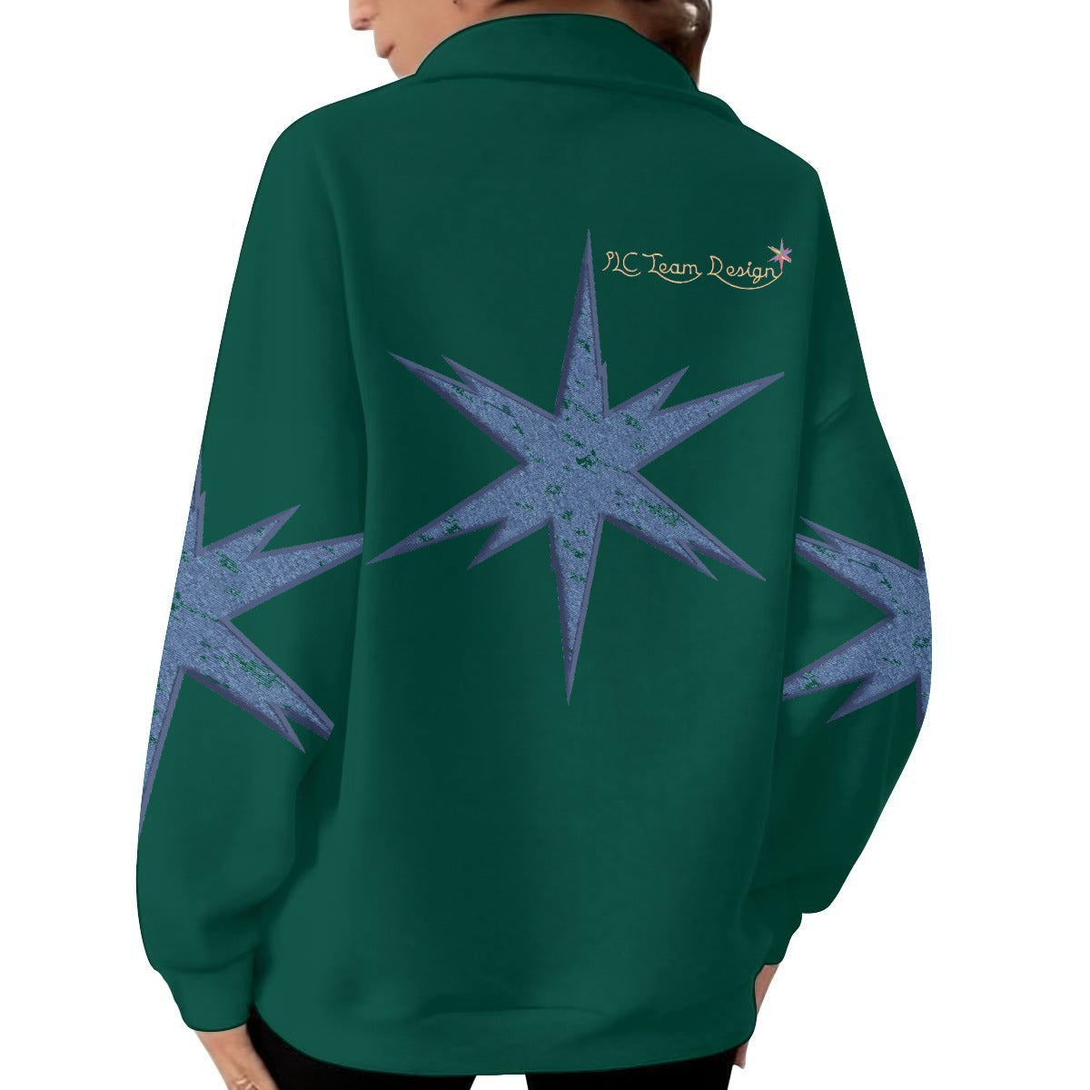 Women's Half-Zip Sweatshirt With Fleece|DTF