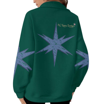 Women's Half-Zip Sweatshirt With Fleece|DTF