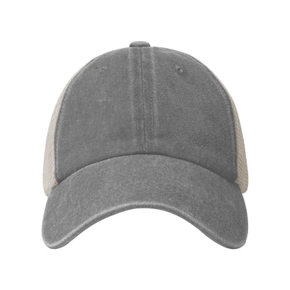 Vintage Washed Denim Mesh Cap Printed in USA