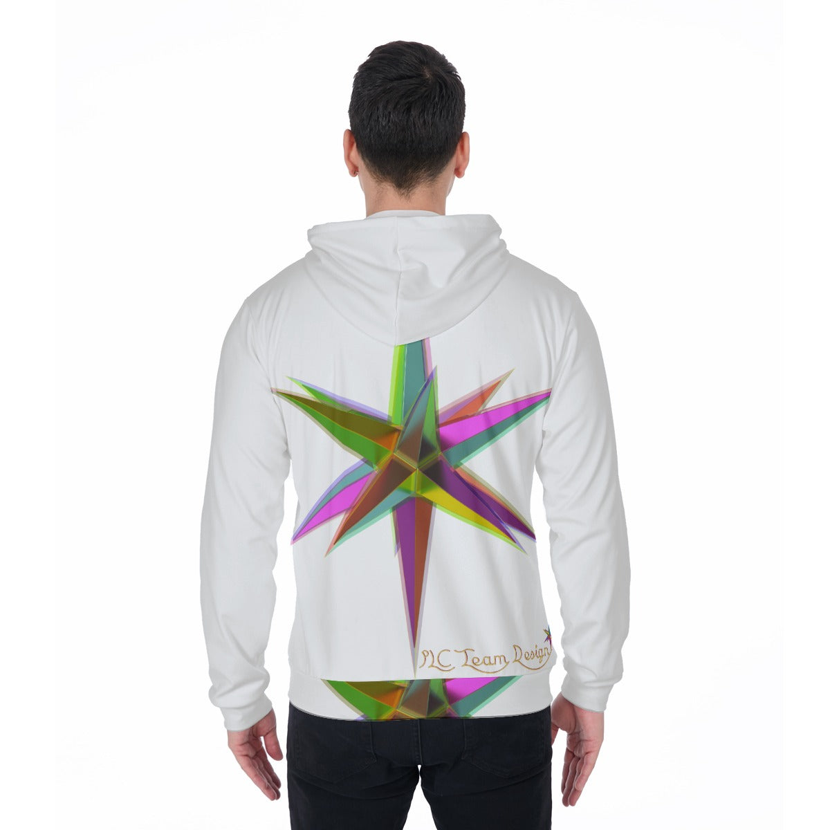 All-Over Print Men's Heavy Fleece Zip Up Hoodie