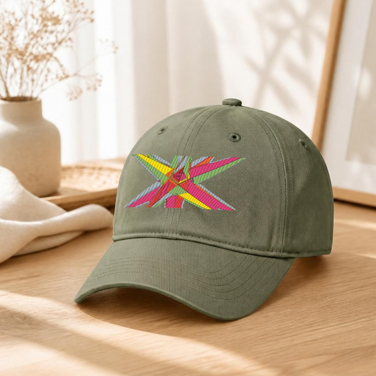 Embroidery Soft-Crown Flat Cap