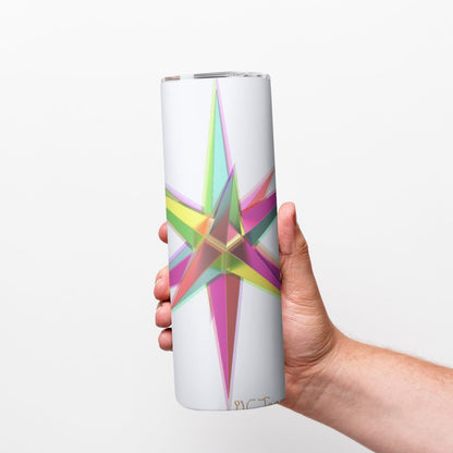 Custom 20OZ Straight Cup With Sliding Lid Printed in USA