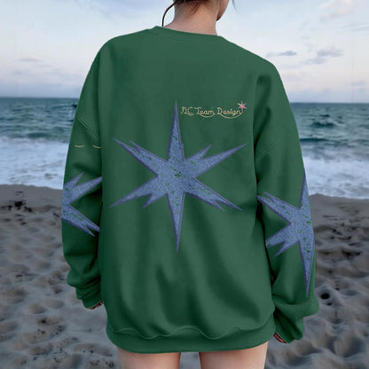 Women's Drop Shoulder Crew Neck Sweatshirt|DTF