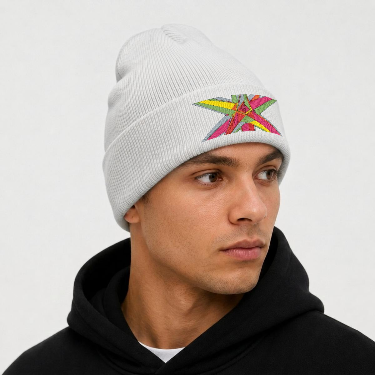 Embroidered Knit Beanie