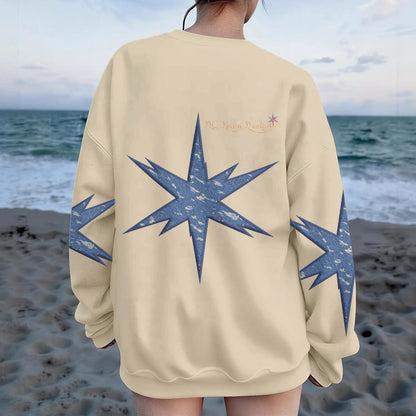 Women's Drop Shoulder Crew Neck Sweatshirt|DTF