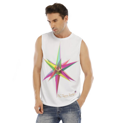 All-Over Print Men's O-neck Tank Top|210GSM
