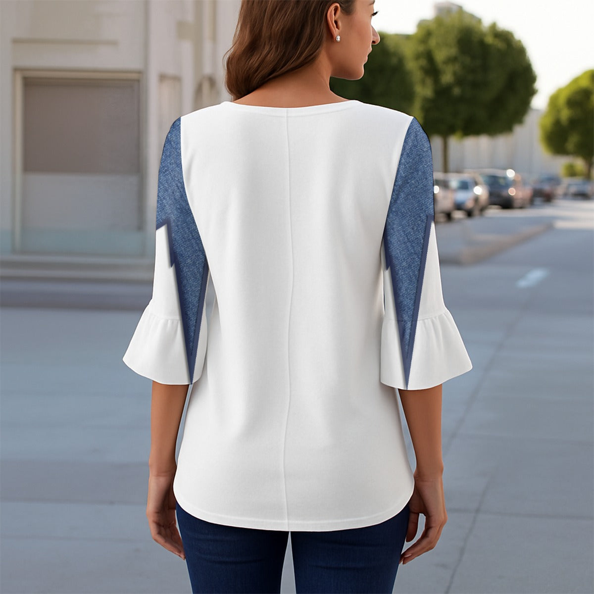 All-Over Print Women's T-shirt With 3/4 Sleeve