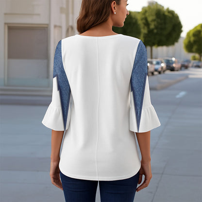 All-Over Print Women's T-shirt With 3/4 Sleeve