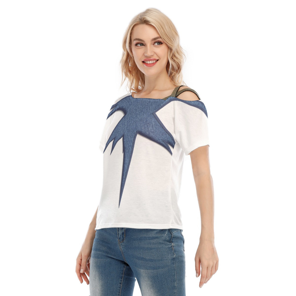 All-Over Print Women's T-shirt With Elastic Band