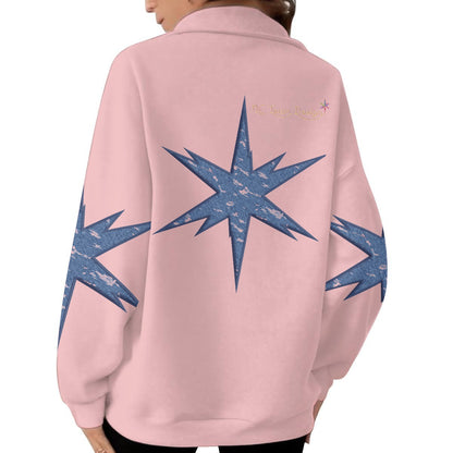 Women's Half-Zip Sweatshirt With Fleece|DTF