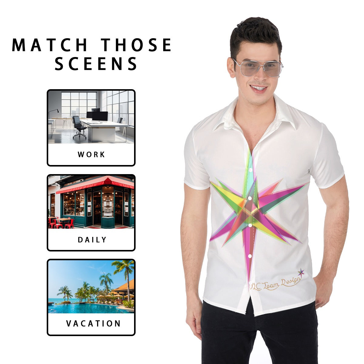 All-Over Print Men's Shirt