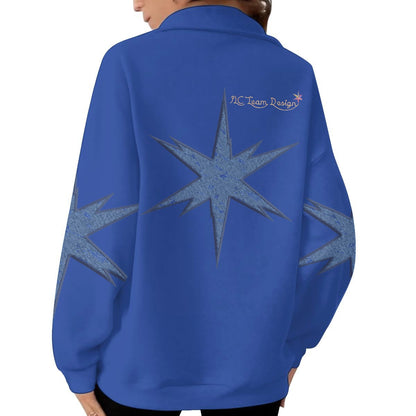Women's Half-Zip Sweatshirt With Fleece|DTF