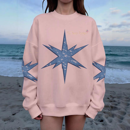 Women's Drop Shoulder Crew Neck Sweatshirt|DTF