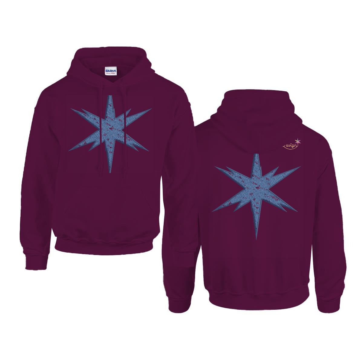 Men's Hoodie Printed in USA |Gildan 18500  Double DTF