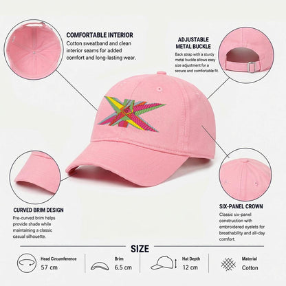 Embroidery Soft-Crown Flat Cap