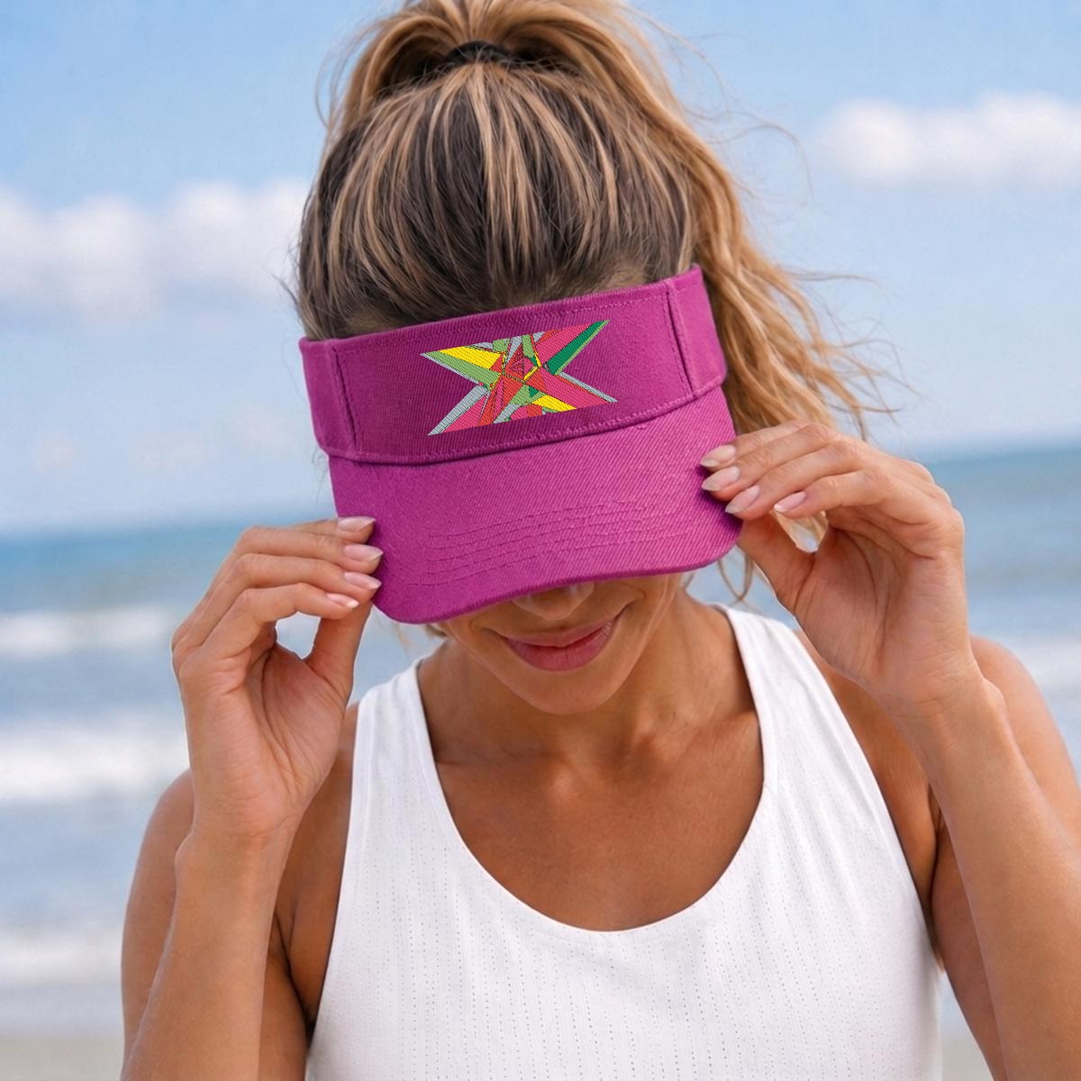 Embroidery Open-Top Visor