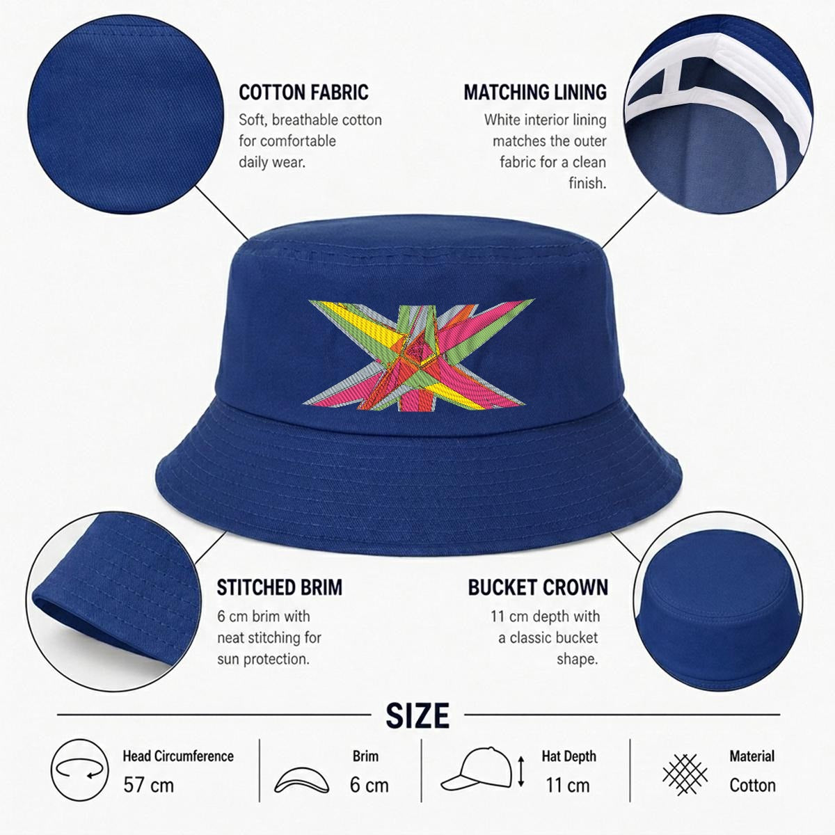 Embroidery Bucket Hat