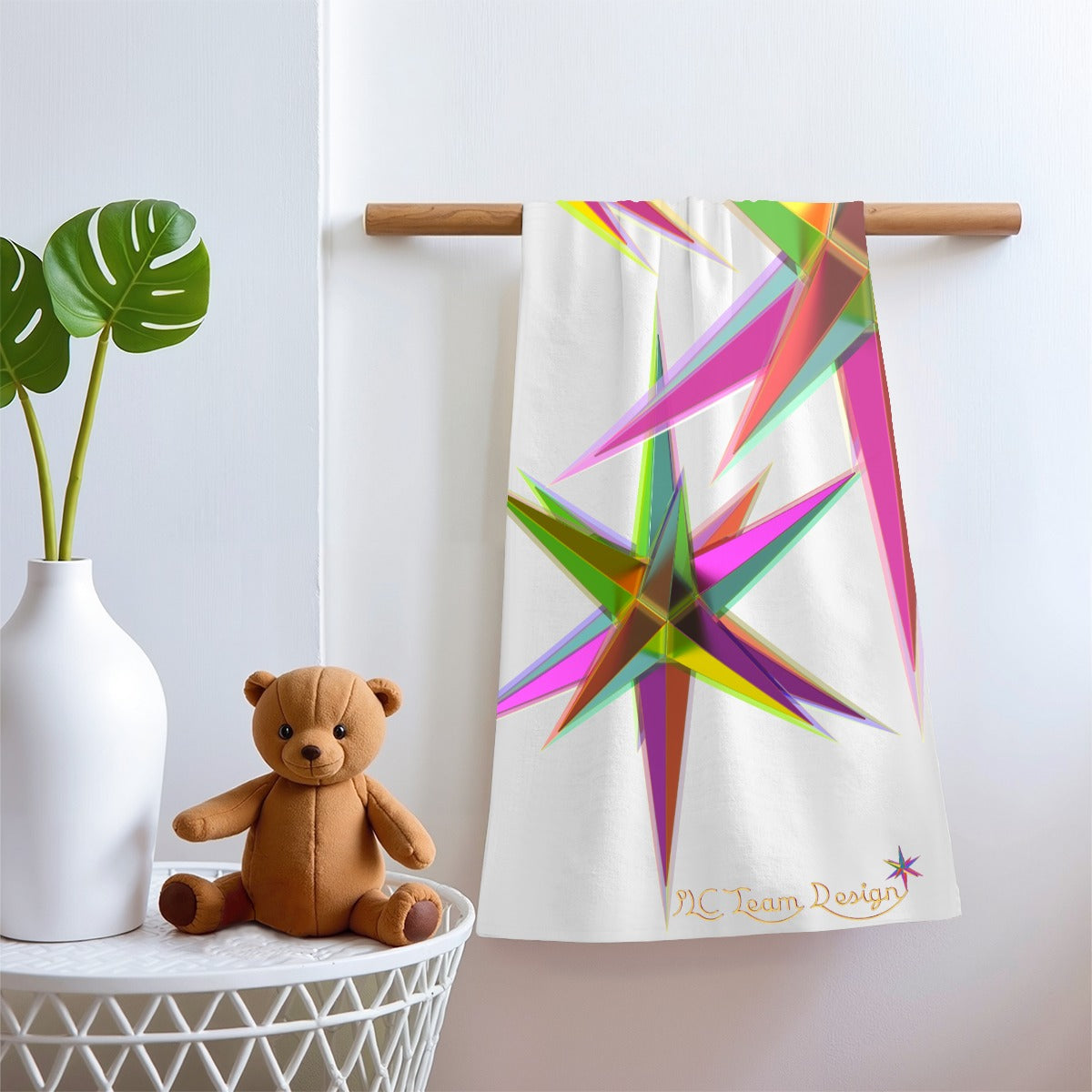 Adult Bath Towel Vertical Style Printed in USA