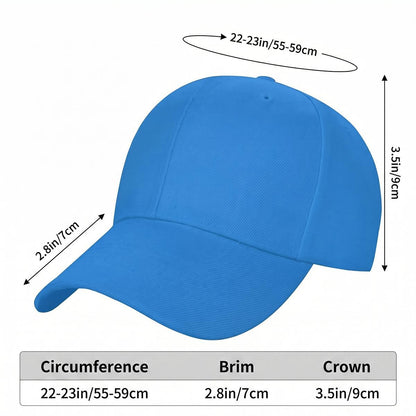 Curved Brim Baseball Cap Printed in Canada