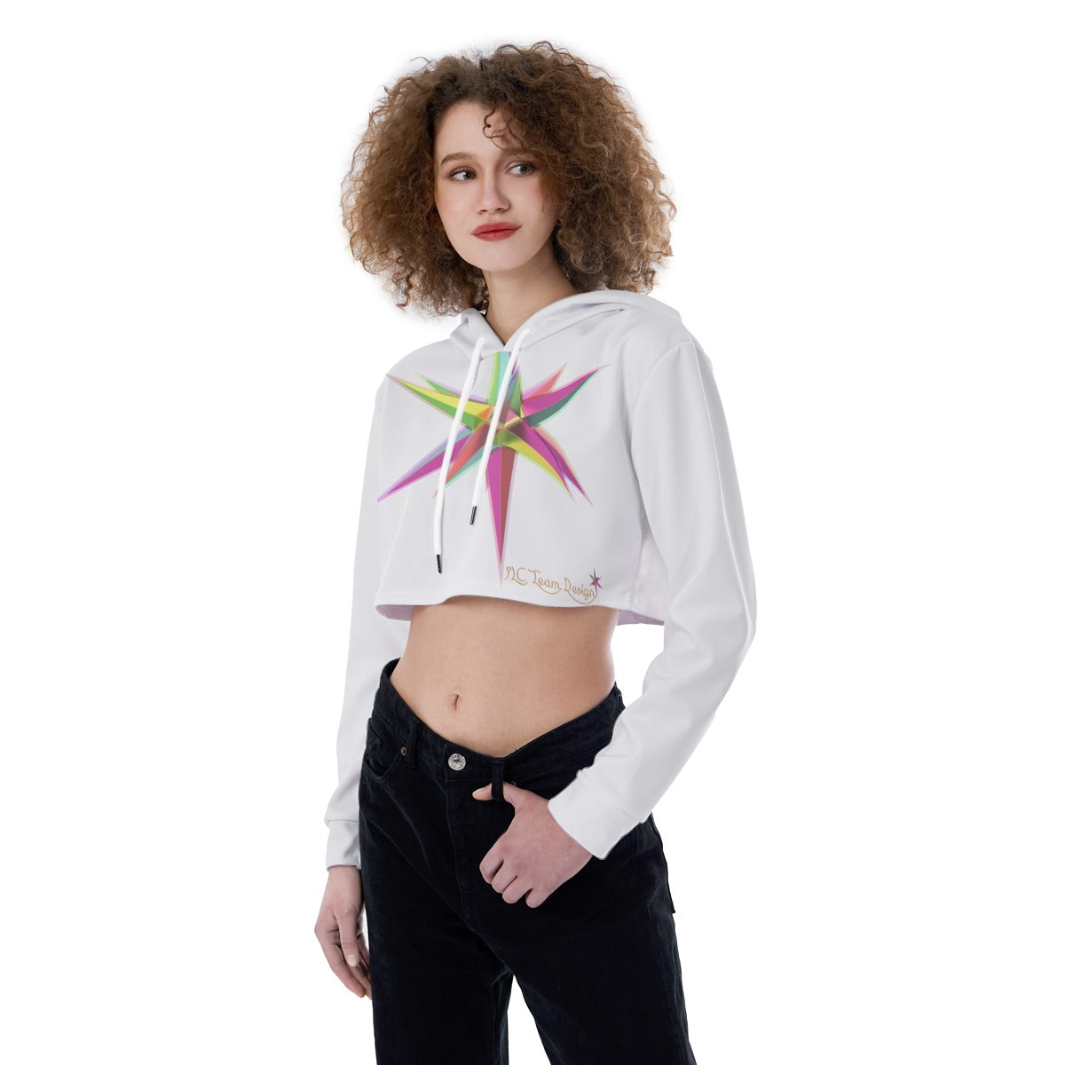 All-Over Print Women's Crop Top Hoodie