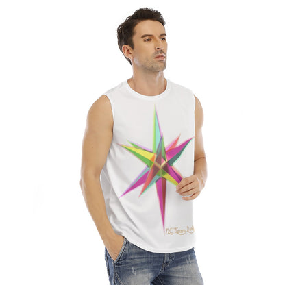 All-Over Print Men's O-neck Tank Top|210GSM