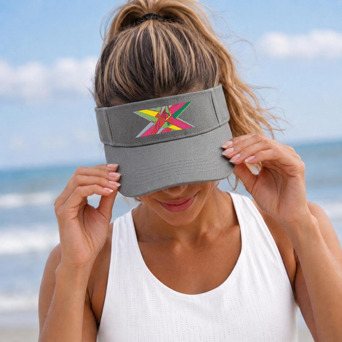 Embroidery Open-Top Visor