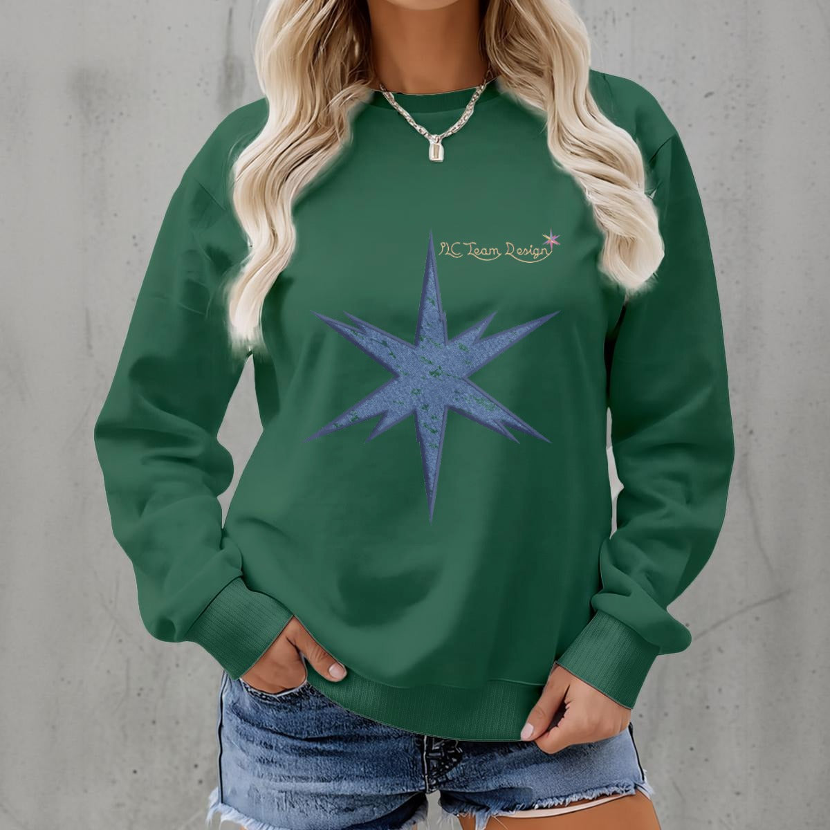 Women's Fleece Crew Neck Sweatshirt|DTF