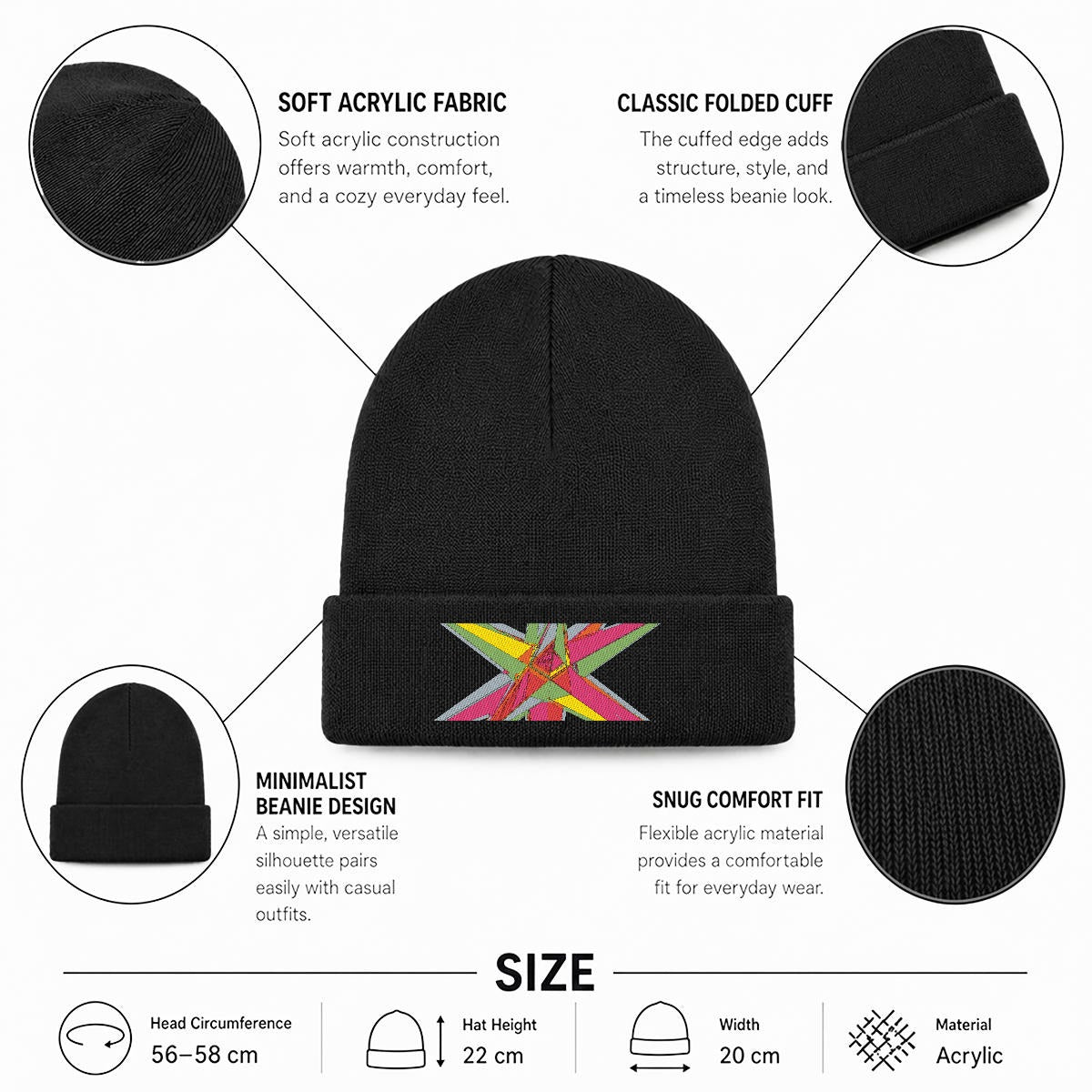 Embroidered Knit Beanie
