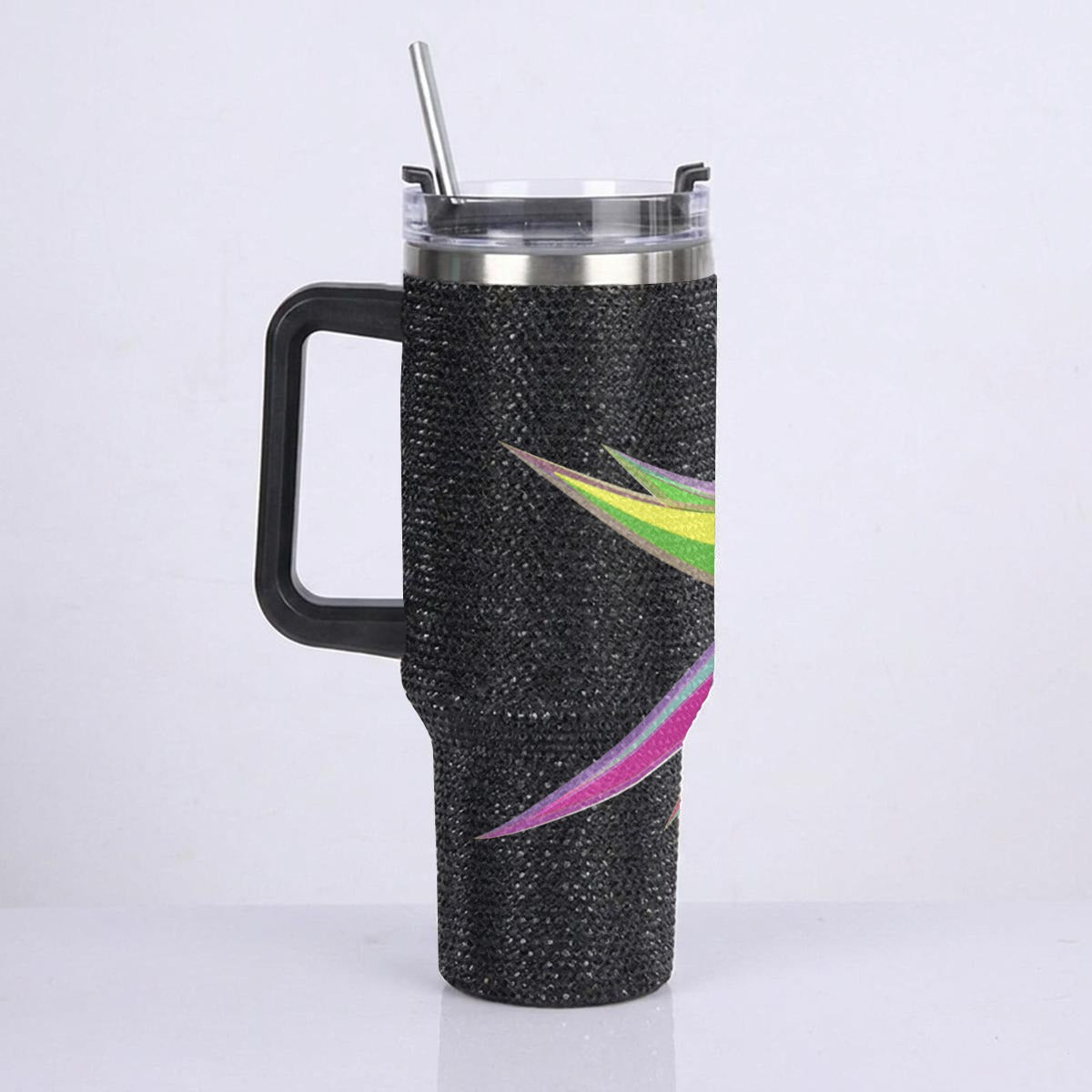 40oz Diamond Cup With Stainless Steel Straw