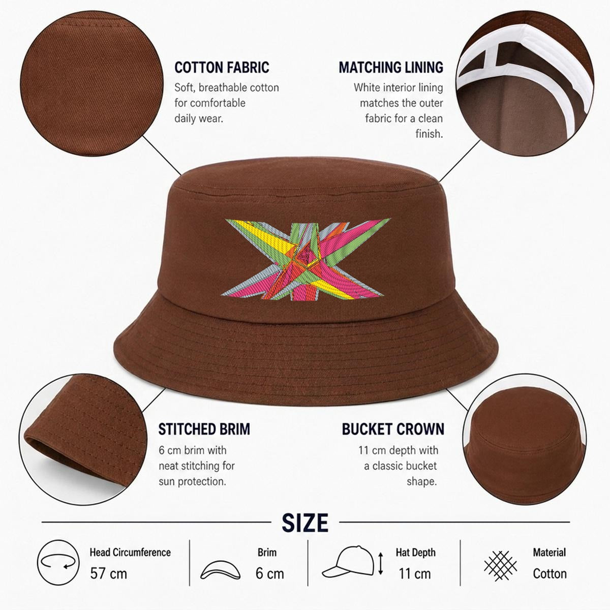 Embroidery Bucket Hat