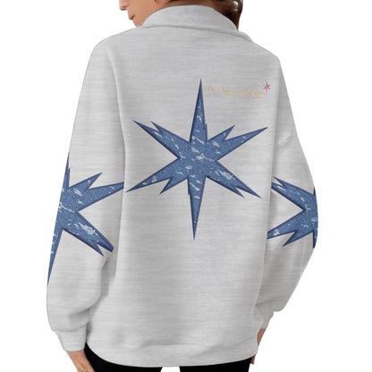 Women's Half-Zip Sweatshirt With Fleece|DTF