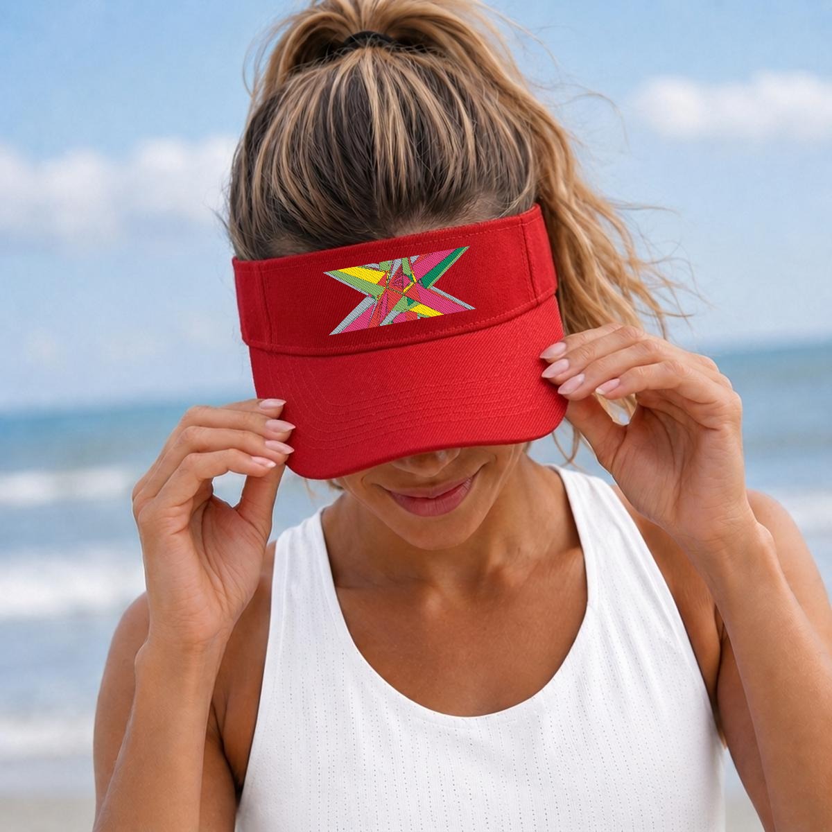 Embroidery Open-Top Visor
