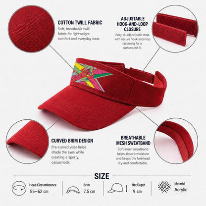 Embroidery Open-Top Visor