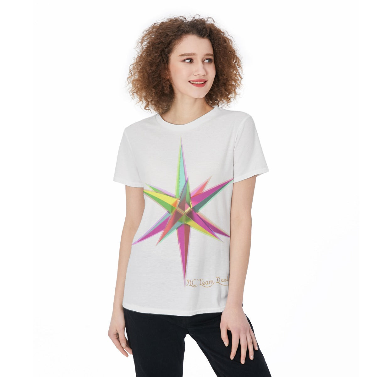 All-Over Print Round Neck T-Shirt