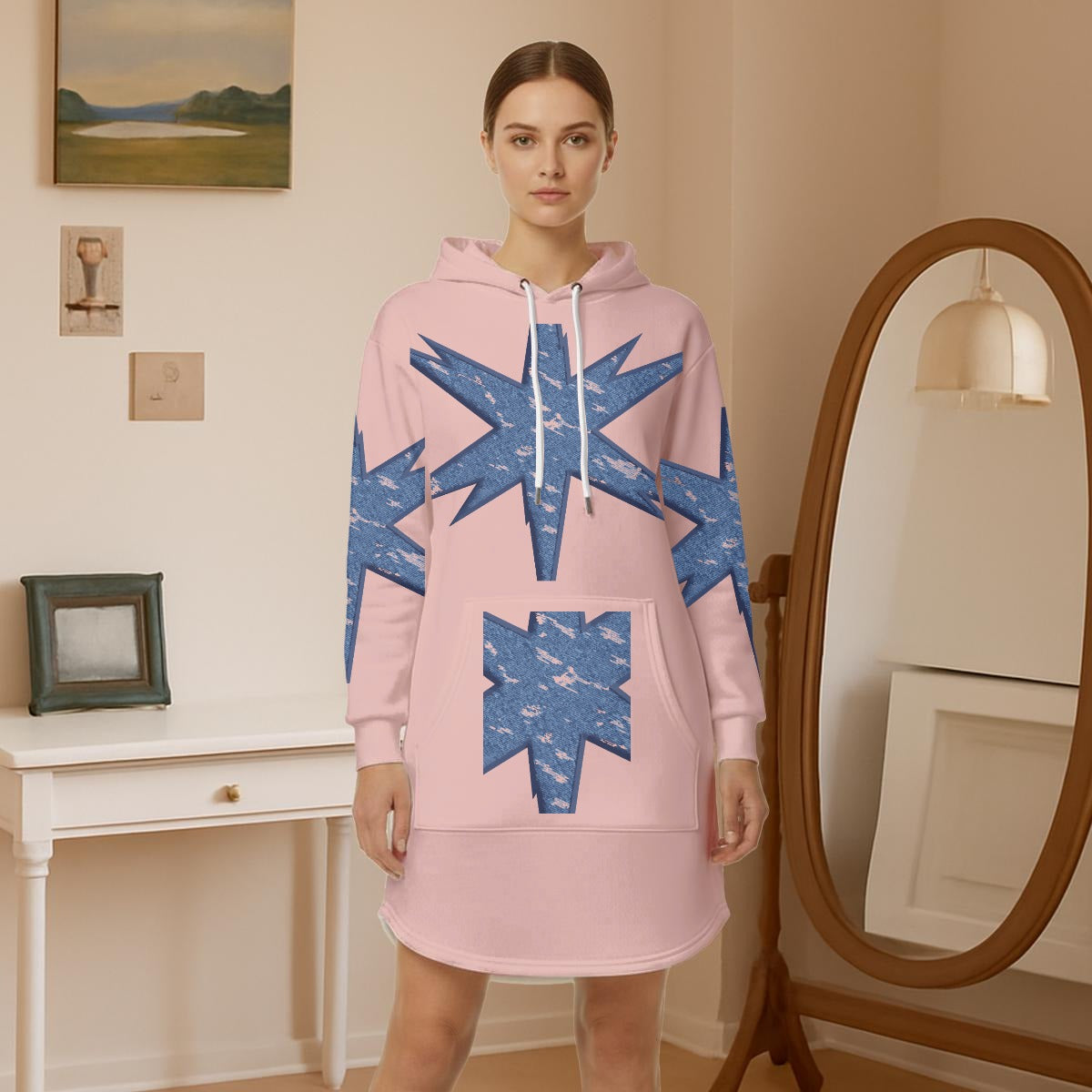 Women’s Hoodie Dress With Fleece|DTF