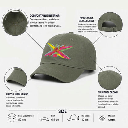 Embroidery Soft-Crown Flat Cap