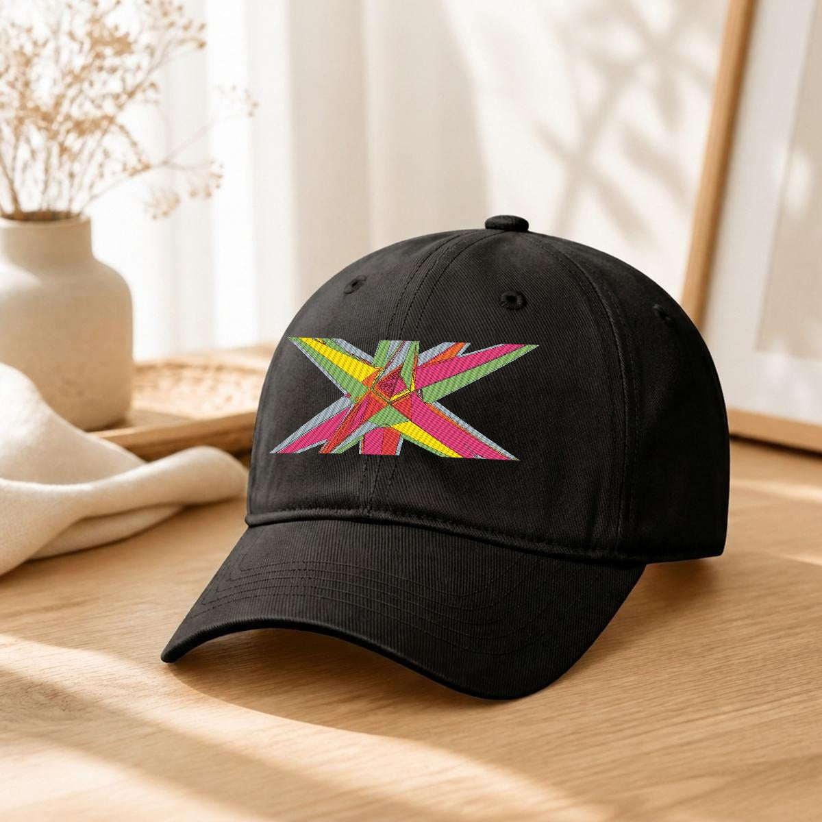 Embroidery Soft-Crown Flat Cap