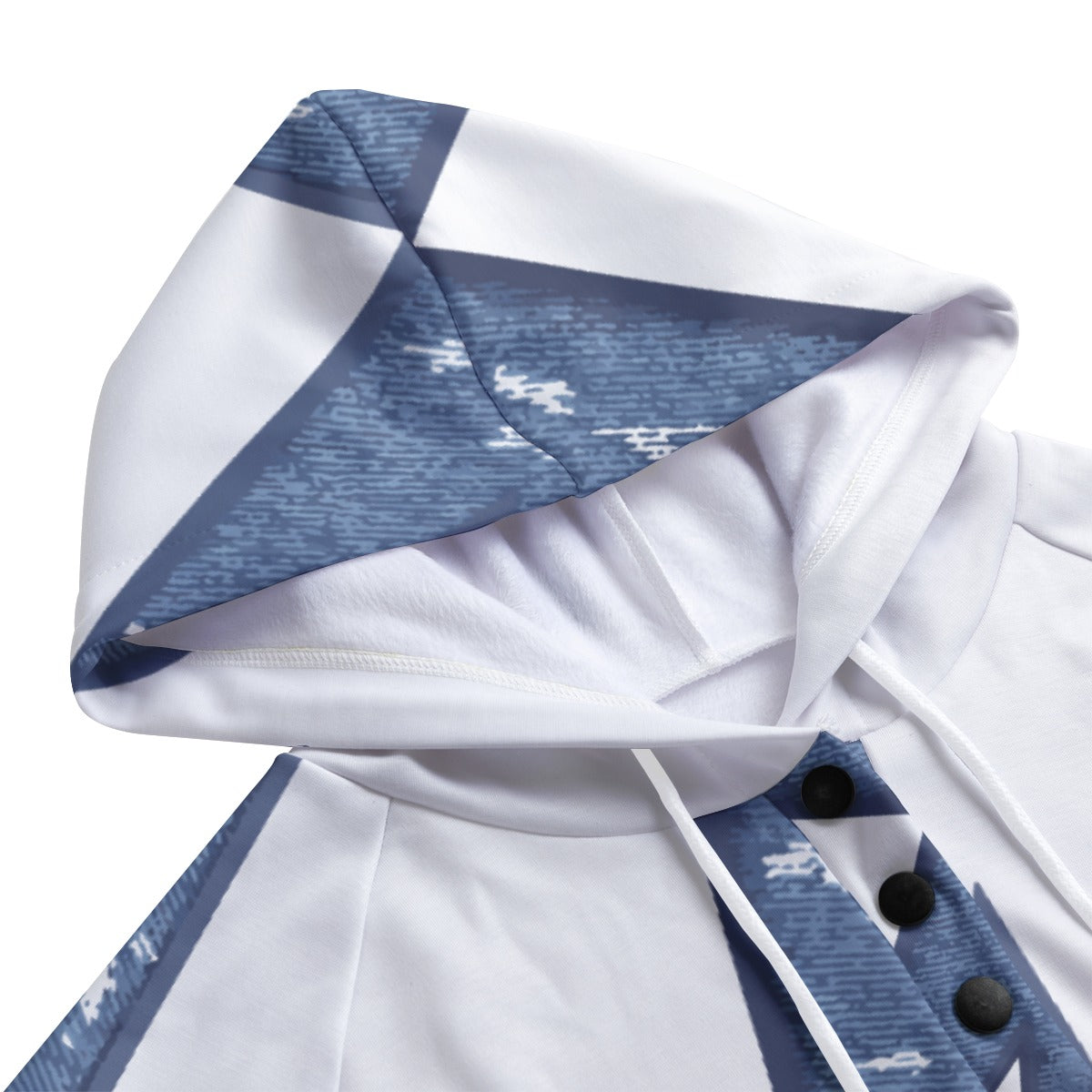 All-Over Print Women's Lapel Hoodie with Pocket