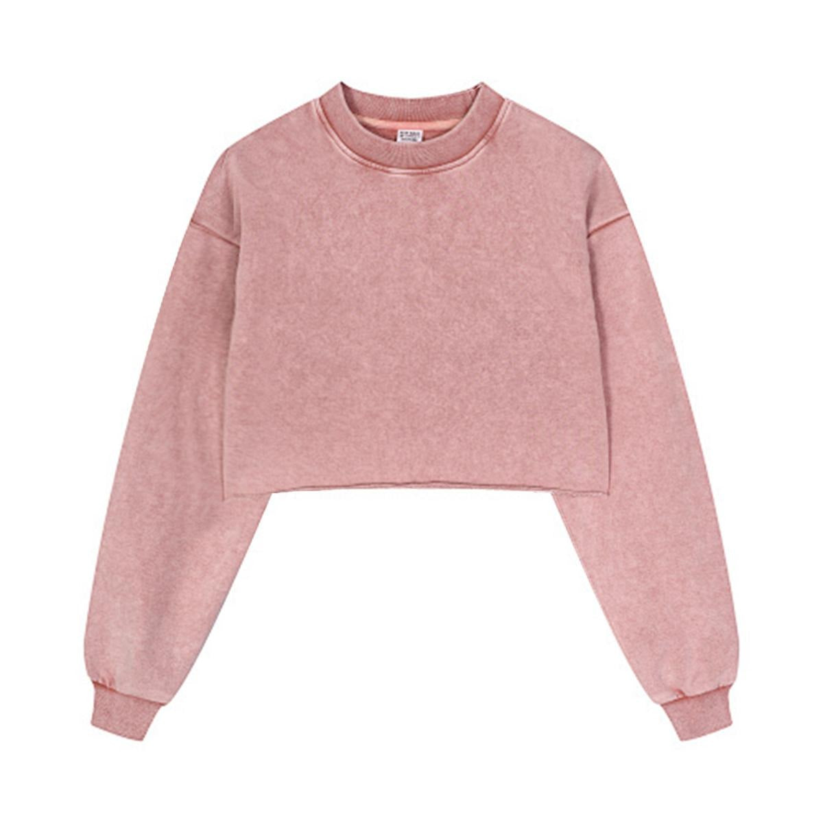 Women’s Cropped Distressed Sweatshirt|380GSM Cotton DTG