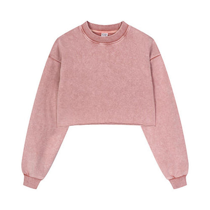 Women’s Cropped Distressed Sweatshirt|380GSM Cotton DTG