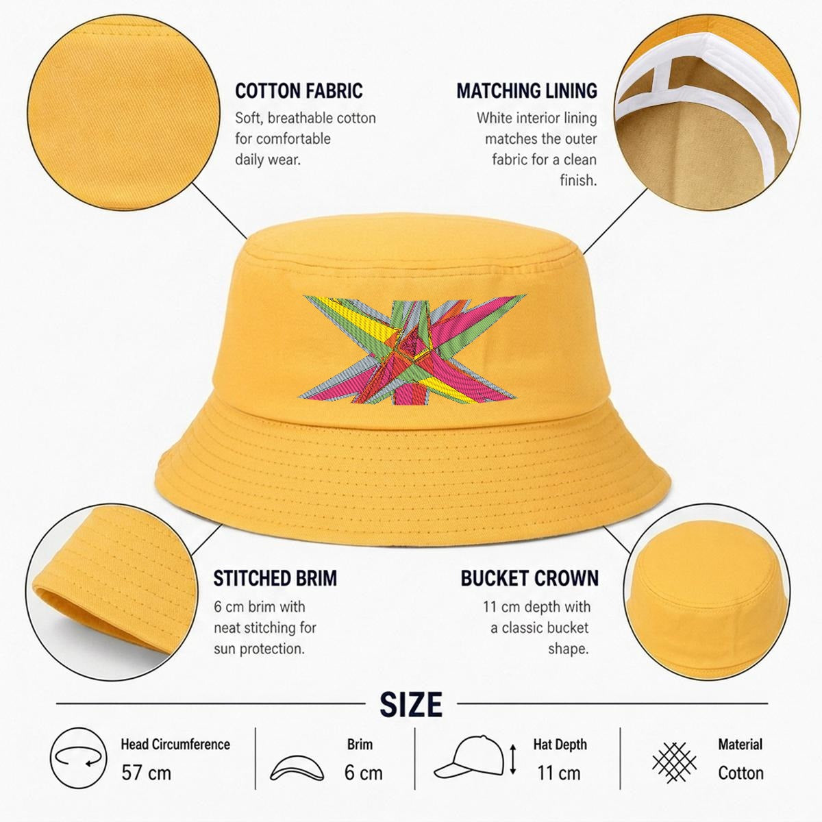 Embroidery Bucket Hat