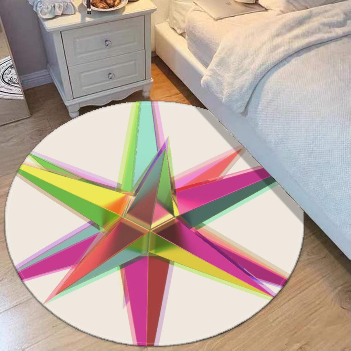 Foldable round mat