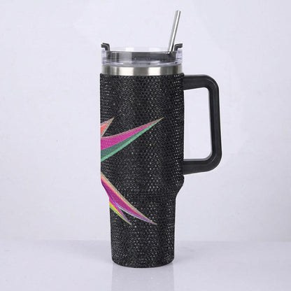 40oz Diamond Cup With Stainless Steel Straw