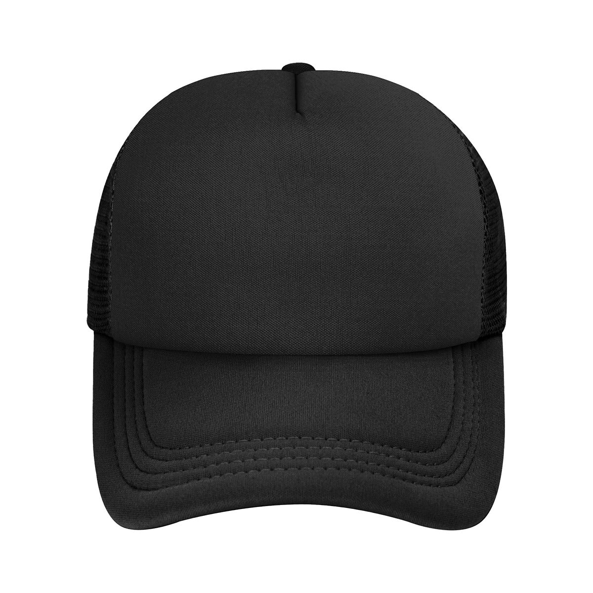 Adult Solid-Color Mesh Baseball Cap Printed in USA
