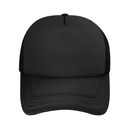 Adult Solid-Color Mesh Baseball Cap Printed in USA