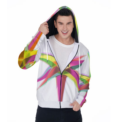 All-Over Print Men's Mirco Fleece Zip Up Hoodie