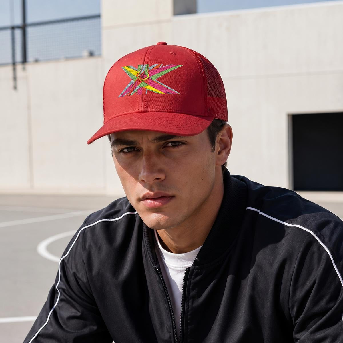 Embroidery Curved Mesh Cap For Golf